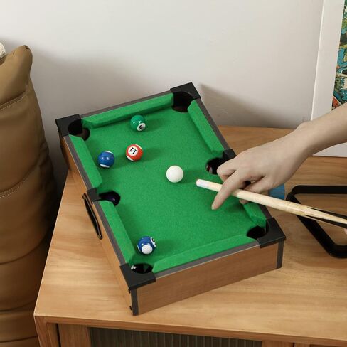 Mini Pool Table Wooden Billiards Tabletop Board Game for Family Night Party Time Gift for Cat Lovers in Saudi Arabia