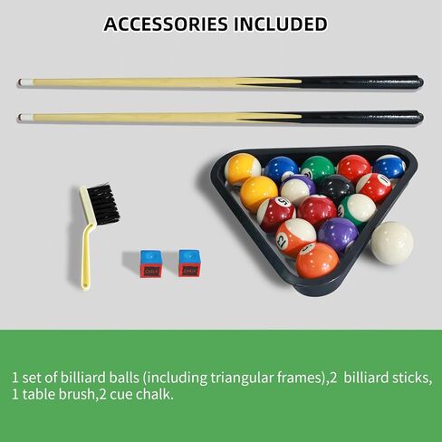 36 inch Mini Pool Table, Portable Pool Arcade Game Table for Living Room, Equipped with Cue Sticks, Chalk, Brush and Tripod, Perfect for Home Entertainment in Saudi Arabia