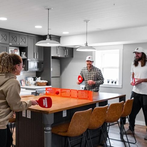 Ping Pong, Reinvented | Any Surface, Indoor or Outdoor Portable Paddle Sport| 3-Speed Foam Balls, 4 Premium Paddles, Free-Standing Net, Carry Bag: Whisper Quiet, 60-Sec Setup in Saudi Arabia