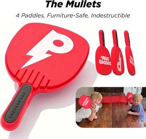 Ping Pong, Reinvented | Any Surface, Indoor or Outdoor Portable Paddle Sport| 3-Speed Foam Balls, 4 Premium Paddles, Free-Standing Net, Carry Bag: Whisper Quiet, 60-Sec Setup in Saudi Arabia
