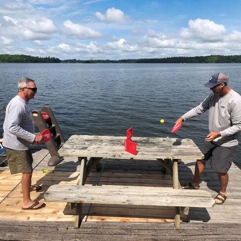 Ping Pong, Reinvented | Any Surface, Indoor or Outdoor Portable Paddle Sport| 3-Speed Foam Balls, 4 Premium Paddles, Free-Standing Net, Carry Bag: Whisper Quiet, 60-Sec Setup in Saudi Arabia