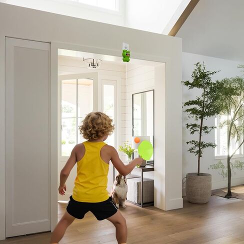 لعبة بينج بونج للباب الكرتوني فوق الباب، مدرب بينج بونج للعبة المدخل قابل للتعديل، مجموعة أدوات بينج بونج للمبتدئين، مجموعة تمارين تنس الطاولة المحمولة مع مضاربين و5 كرات in Kuwait