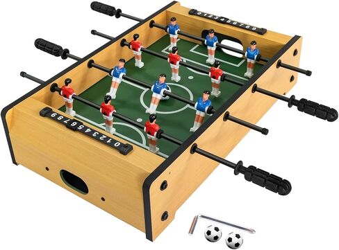 20 Inch Mini Tabletop Foosball Game Set, Table Football, Tabletop Football Games, Durable Soccer Kit for Adults, Children, Families and Playrooms, Easy to Store in Saudi Arabia