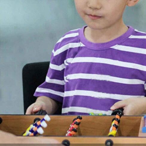 Table Football, 13.5'' Mini Foosball Table Soccer Tabletop Football w/ 2 Footballs and Soccer Keepers, Wooden Tabletop Foosball Game Accessories for Family Play Indoor & Outdoor in Kuwait