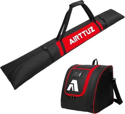 Ski Bag and Boot Bag Combo, Water-Resistant Ski Boot Travel Bag Fit Skis Up to 200 cm & Boots Size 13 With 5mm Foam Ski Gear Bag. in Saudi Arabia