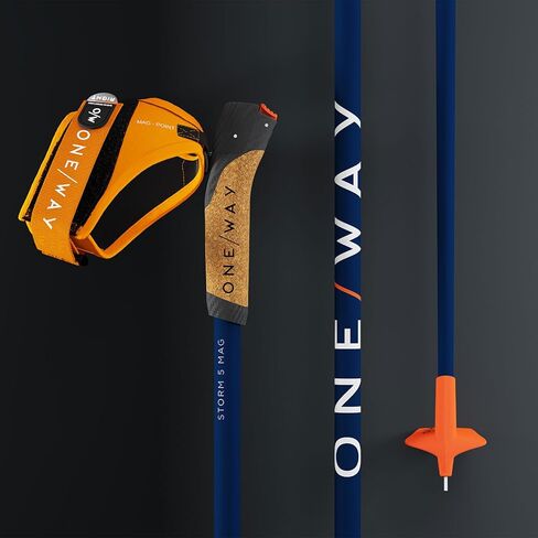 Fischer Storm 5 Mag Ski Poles - Durable Lightweight Easy-to-Use Outdoor Winter Sports Nordic Race Poles with Magnetic Quick-Release Grip System & Click-Lock Strap in Saudi Arabia