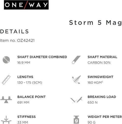 Fischer Storm 5 Mag Ski Poles - Durable Lightweight Easy-to-Use Outdoor Winter Sports Nordic Race Poles with Magnetic Quick-Release Grip System & Click-Lock Strap in Saudi Arabia