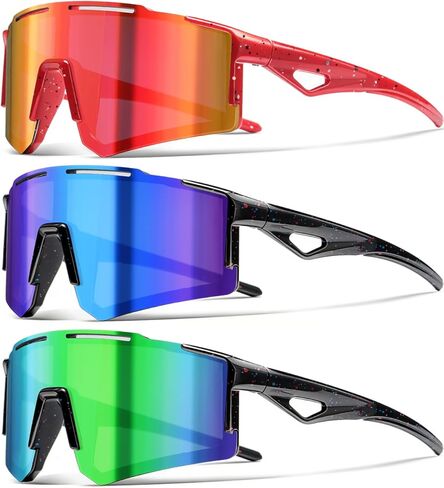3PACK Kids Sunglasses Youth Baseball Sunglasses for Boys Girls - Softball Cycling Sports Sun Glasses UV400 Protection in Kuwait