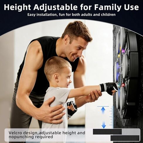 Upgraded Music Boxing Machine for Kids and Adults, Bluetooth Wall Mounted Punching Pad with Gloves,Rhythm Lights&Two-Player Battle Home Gym Equipment,Sports Toy Gift for Ages 3-12 Year Old in Kuwait