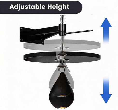 منصة حقيبة السرعة، حامل حقيبة السرعة، ارتفاع قابل للتعديل مع حقيبة سرعة دوارة لتدريبات الملاكمة، واللكم، وممارسة الرياضة in Kuwait