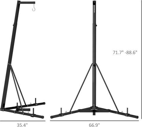 Foldable Heavy Punch Bag Stand with Height Adjustable Weighted Base and Free-Standing Enhanced High-Performance Design System in Saudi Arabia