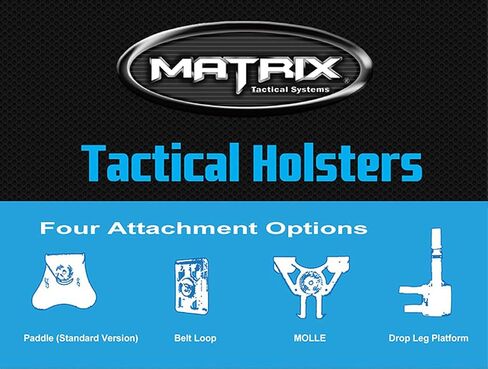 Evike Airsoft - حافظة Matrix Hardshell قابلة للتعديل لمنصة التدريب المتوازية EMG Archon للأسلحة النارية من النوع B (اللون: أسود/بدون تركيب) in Kuwait