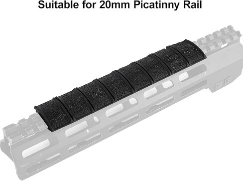 غطاء السكك الحديدية Picatinny مقاس 6.25 بوصة، غطاء السكك الحديدية الواقية المتقلب لسكة Picatinny مقاس 20 مم، 3 عبوات من أغطية السكك الحديدية Picatinny للصيد (أسود) in Kuwait