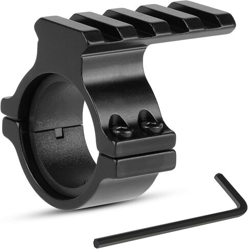 1"/25.4mm & 30mm Rifle Scope Ring Adaptor with Rail - Tactical Light Barrel Clamp Mounts for Scope Flashlight Laser Sight Optics - with 4 Slot 21mm Picatinny Rail on Top in Kuwait
