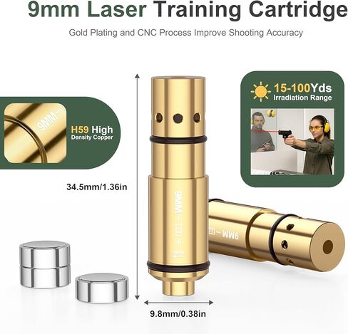 نظام التدريب على الحرائق الجافة بخرطوشة ليزر مقاس 9 مم مع 3 بطاريات للتدريب على الحرائق الجافة والتدريب على الرماية in Kuwait