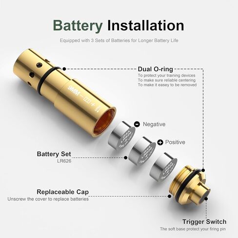نظام التدريب على الحرائق الجافة بخرطوشة ليزر مقاس 9 مم مع 3 بطاريات للتدريب على الحرائق الجافة والتدريب على الرماية in Kuwait