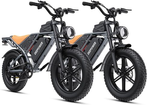 DEEPOWER Electric Bike for Adults,2000W Peak Motor&32MPH Electric Dirt Bike，48V 20AH/35AH/60AH Battery, 70-160 Max Miles,Dual Suspension Ebikes for Adults, 20" Fat Tire E Bike in Kuwait
