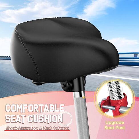 دراجة ثلاثية العجلات للبالغين، دراجة ثلاثية العجلات مقاس 24/26 بوصة ذات سرعة واحدة، 3 دراجات ذات عجلات مع سلة كبيرة للنساء والرجال، دراجات ثلاثية للبالغين للتسوق والنزهات والرياضات الخارجية (24 أحمر) in Kuwait