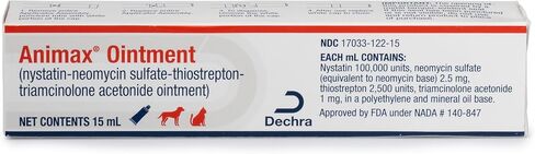 Animax® مرهم (Nystatin-neomycin sulfate-thiostrepton-triamcinolone أسيتونيد مرهم) 7.5 مل أنبوب للكلاب والقطط in Saudi Arabia