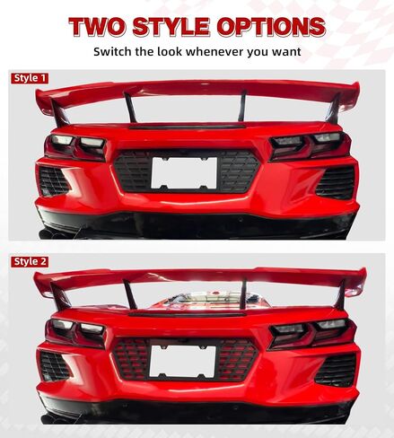 Upgraded C8 License Plate Frame Fit for Corvette C8 2020 2021 2022 2023 2024 2025 Stingray Z51 Aluminum License Plate Frame with Carbon Fiber Background C8 Corvette Accessories in Kuwait