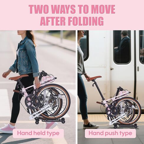 20 Inch Folding Bike for Adults, 7-Speed Foldable Bike for Women & Men, Foldable Bicycle with Dual Disc Brake, Portable Commuter City Bikes with Adjustable Saddle in Saudi Arabia