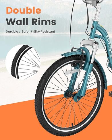 دراجات ثلاثية العجلات قابلة للطي للبالغين من Slsy، دراجات ثلاثية العجلات قابلة للطي بـ 7 سرعات، 20 24 26 بوصة 3 عجلات مع خطوة منخفضة، دراجة ثلاثية العجلات قابلة للطي للبالغين والنساء والرجال وكبار السن in Kuwait