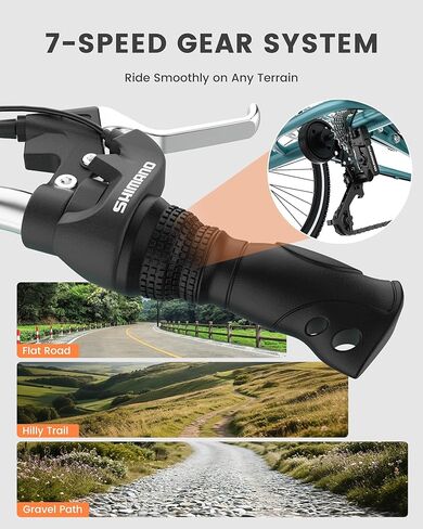 دراجات ثلاثية العجلات قابلة للطي للبالغين من Slsy، دراجات ثلاثية العجلات قابلة للطي بـ 7 سرعات، 20 24 26 بوصة 3 عجلات مع خطوة منخفضة، دراجة ثلاثية العجلات قابلة للطي للبالغين والنساء والرجال وكبار السن in Kuwait