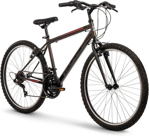 Huffy North Peak 26-Inch Mountain Bike, Durable Hi-Ten Steel Frame, 15-Speed Twist Shifter, Front and Rear Linear-Pull Brakes, All-Terrain Tires, Padded ATB Saddle in Kuwait
