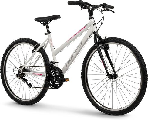 Huffy North Peak 26-Inch Mountain Bike, Durable Hi-Ten Steel Frame, 15-Speed Twist Shifter, Front and Rear Linear-Pull Brakes, All-Terrain Tires, Padded ATB Saddle in Saudi Arabia