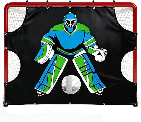 Kapler Hockey Net Goalie Target Tarp: Heavy Duty PVC 5 Zone Street Shooter Tutor with Reinforced Edges for Practicing Shooting Accuracy - Hockey Training Equipment Gift for Youth Adults Fits 54" Goal in Kuwait
