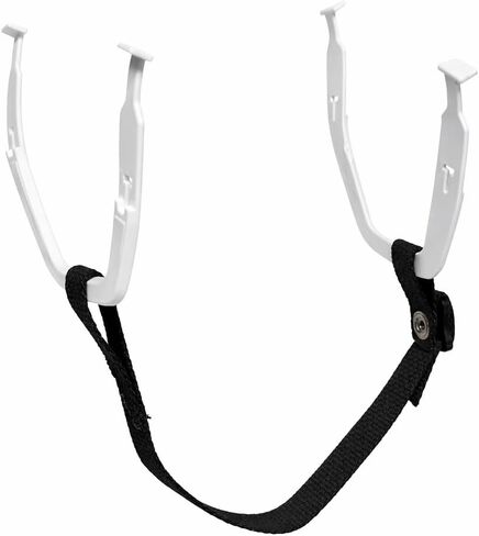 حزام ذقن بديل لخوذة الهوكي، حلقة زر مع حلقات أذن بيضاء، مجموعة الأشرطة ملونة باللون الأسود الكامل، CCM، Bauer، True، و Warrior in Kuwait