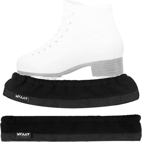 Ice Skate Blade Covers with 2" Thickened & Widened Bottom, Cut-Resistant Nylon & Double-Layer Polar Fleece Blades Protector Guards for Hockey Skates, Figure Skates, Ice Skates, Speed Skates in Kuwait