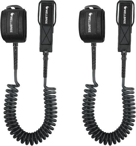 Mellbree Surfboard Leash, Premium SUP Leash Double-Side Rotatable Wirst Strap Leg Rope Flexible for Paddleboard Longboard Shortboard Stand-up Paddleboards in Saudi Arabia