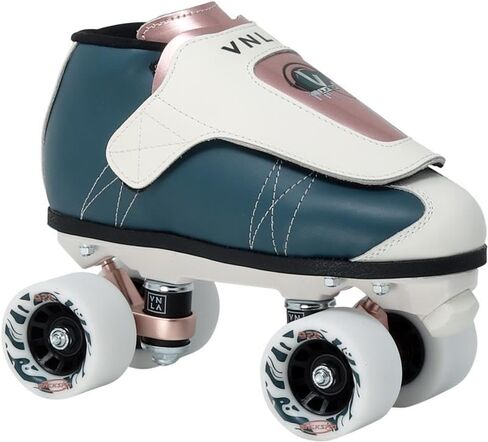 VNLA Jade Jam Roller Skates – Indoor Jam & Rhythm Skates with Leather Boot - Backspin 62mm 92A Wheels - Vanilla Gorilla Plate - ABEC-9 Bearings in Kuwait