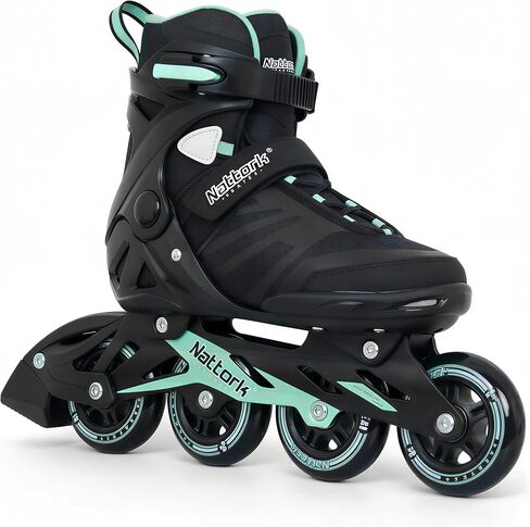 Nattork Adult Inline Skates for Men Women, Fitness Blades Roller with Aluminum Frame, PU Wheels and Breathable Mesh in Saudi Arabia