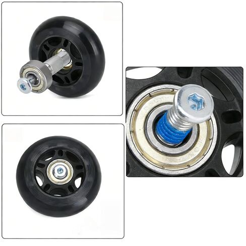 10 قطع من براغي محور التزلج المضمنة - قطر العمود 6 مم (15/64 بوصة) براغي عجلات بديلة للشفرة الدوارة، براغي مقبس سداسية بطول 30 مم لمحاور 6 مم، أجهزة تزلج معدنية فضية اللون in Kuwait