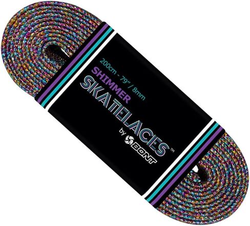 Bont Skates 8mm Shimmer Laces - 79" 96" 108" - Unicorn Rainbow in Saudi Arabia