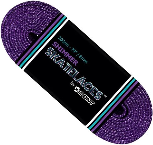 Bont Skates 8mm Shimmer Laces - 79" 96" 108" - Smoked Amethyst Purple in Saudi Arabia