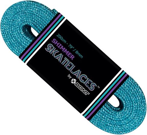 أحذية Bont Skates بأربطة لامعة 8 مم - 79 بوصة 96 بوصة 108 بوصة - أزرق مخضر ضبابي in Kuwait