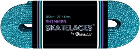أحذية Bont Skates بأربطة لامعة 8 مم - 79 بوصة 96 بوصة 108 بوصة - أزرق مخضر ضبابي in Kuwait