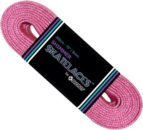 أحذية Bont Skates بأربطة لامعة 8 مم - 79 بوصة 96 بوصة 108 بوصة - وردي جيلي بين in Kuwait