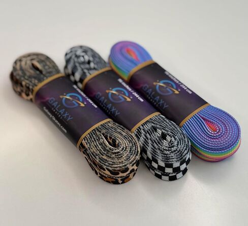 Galaxy Skates Sublimation 9mm Roller Skate Laces – Colorful Shoelaces for Derby Skates, Boots, Figure Skates Multiple Lengths in Kuwait
