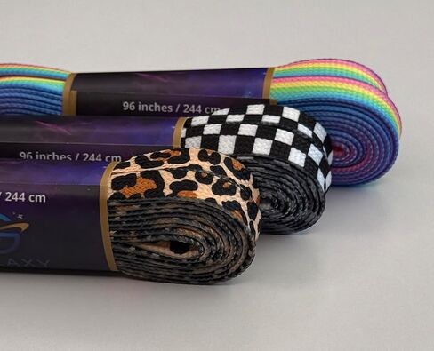 Galaxy Skates Sublimation 9mm Roller Skate Laces – Colorful Shoelaces for Derby Skates, Boots, Figure Skates Multiple Lengths in Kuwait
