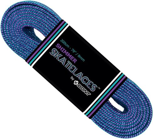 Bont Skates 8mm Shimmer Laces - 79" 96" 108" - Mermaid Dream Purple Teal in Saudi Arabia