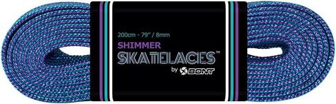 Bont Skates 8mm Shimmer Laces - 79" 96" 108" - Mermaid Dream Purple Teal in Saudi Arabia
