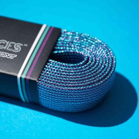 Bont Skates 8mm Shimmer Laces - 79" 96" 108" - Mermaid Dream Purple Teal in Saudi Arabia