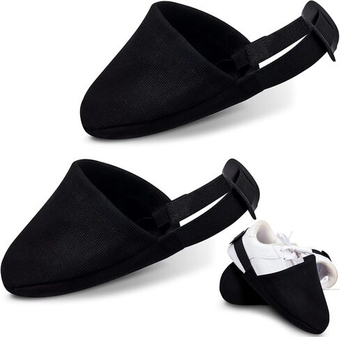 Zhanmai Bowling Shoe Slide, 2 Pack/ 1 Pair Adjustable Sole Cover Sock with Elastic Band Fit Most Shoes Bowling Accessories for Men Women Playing Ball Dancing, L, Black in Saudi Arabia