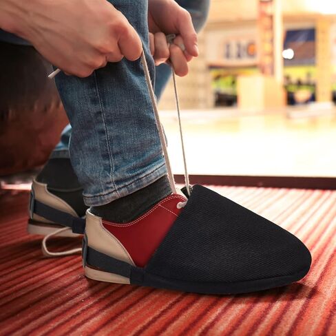 Zhanmai Bowling Shoe Slide, 2 Pack/ 1 Pair Adjustable Sole Cover Sock with Elastic Band Fit Most Shoes Bowling Accessories for Men Women Playing Ball Dancing, L, Black in Saudi Arabia