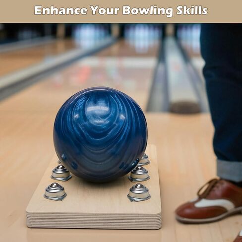 AIWFL Bowling Ball Release Trainer with Bowling Carry Bag and Towel, 14 x 7.7 x 1 Inch Wood Bowling Ball Motion Trainer Spinner Enhance Your Bowling Game, Improve Your Hand and Release Position in Kuwait