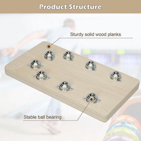 AIWFL Bowling Ball Release Trainer with Bowling Carry Bag and Towel, 14 x 7.7 x 1 Inch Wood Bowling Ball Motion Trainer Spinner Enhance Your Bowling Game, Improve Your Hand and Release Position in Kuwait